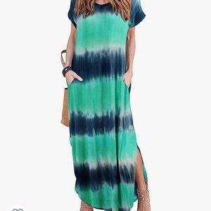 NWT tie dye maxi dress